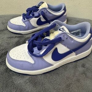 Nike Dunk Low “Blueberry” Purple and White casual Sneakers Classic Design